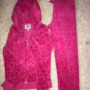 Hot Pink heart Juicy Couture tracksuit